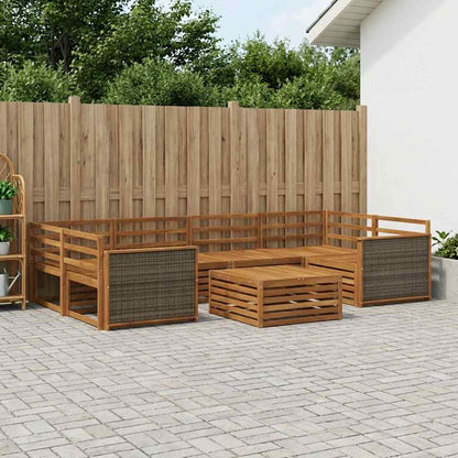 vidaXL Outdoor Sofa Set 7 pcs Natural Solid Acacia Wood