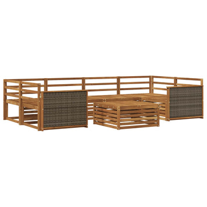 vidaXL Outdoor Sofa Set 7 pcs Natural Solid Acacia Wood