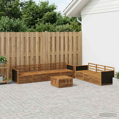 vidaXL Outdoor Sofa Set 8 pcs Natural 79 x 79 x 37 cm