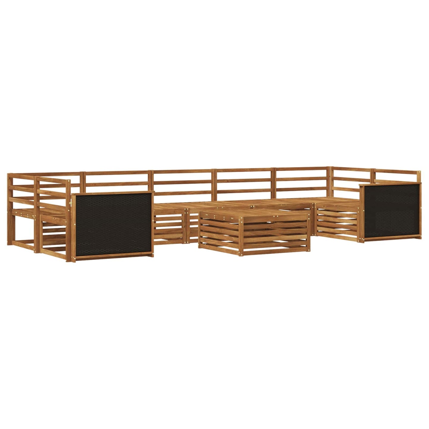 vidaXL Outdoor Sofa Set 8 pcs Natural Solid Acacia Wood