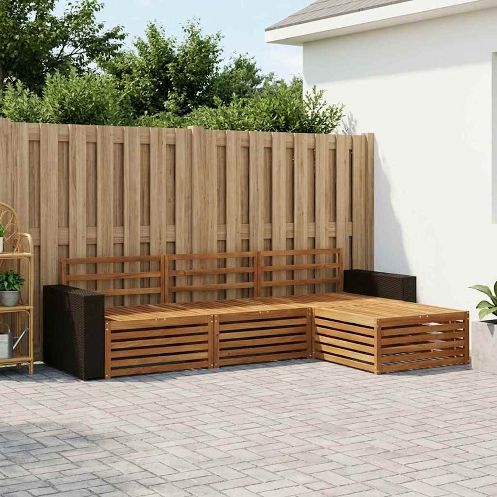 vidaXL Outdoor Sofa Set 5 pcs Solid Acacia Wood