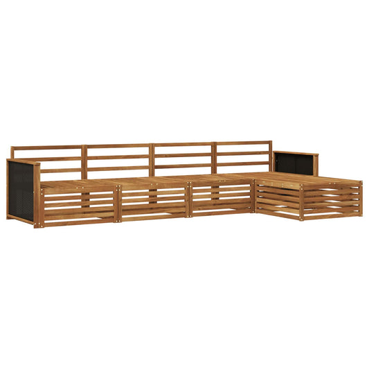 vidaXL Outdoor Sofa Set 5 pcs Natural Solid Acacia Wood