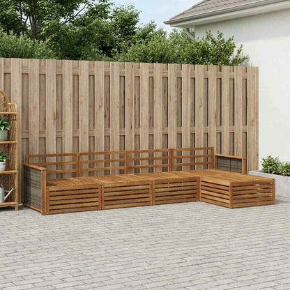 vidaXL Outdoor Sofa Set 5 pcs Natural Solid Acacia Wood
