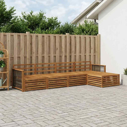 vidaXL Outdoor Sofa Set 5 pcs Natural Solid Acacia Wood