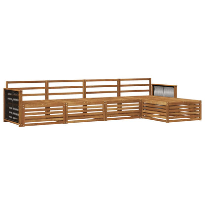 vidaXL Outdoor Sofa Set 5 pcs Natural Solid Acacia Wood