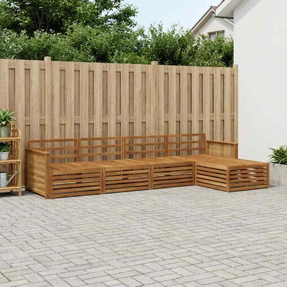 vidaXL Outdoor Sofa Set 5 pcs Natural Solid Acacia Wood