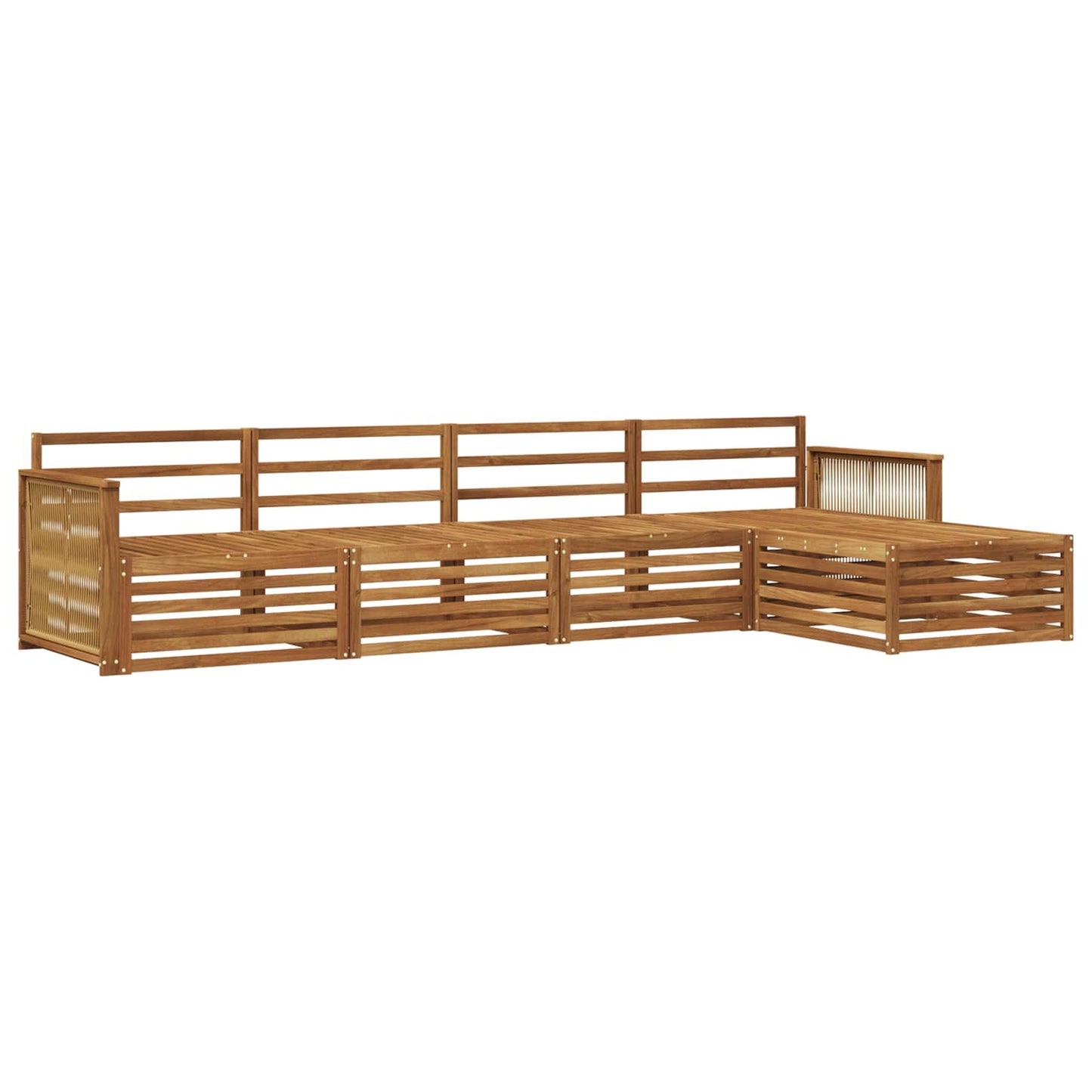 vidaXL Outdoor Sofa Set 5 pcs Natural Solid Acacia Wood