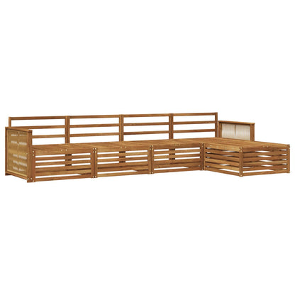 vidaXL Outdoor Sofa Set 5 pcs Natural Solid Acacia Wood