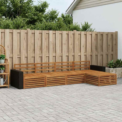 vidaXL Outdoor Sofa Set 5 pcs Natural Solid Acacia Wood
