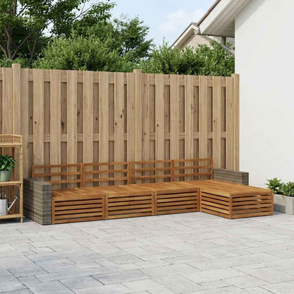 vidaXL Outdoor Sofa Set 5 pcs Natural Solid Acacia Wood