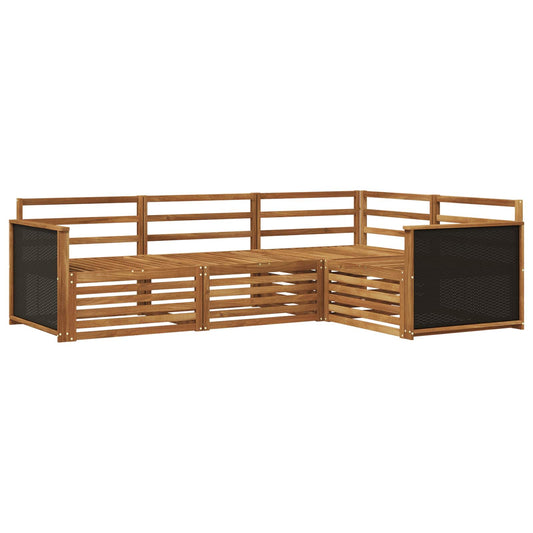 vidaXL Outdoor Sofa Set 4 pcs Natural 247.5 x 168.5 x 73 cm