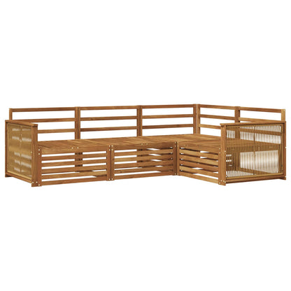 vidaXL Outdoor Sofa Set 4 pcs Natural Solid Acacia Wood