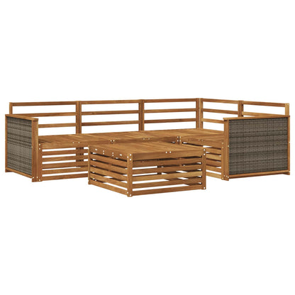 vidaXL Outdoor Sofa Set 5 pcs Natural Solid Acacia Wood