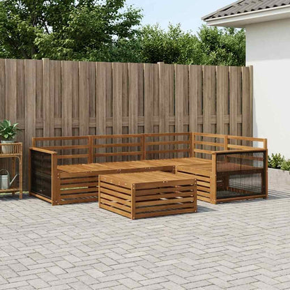 vidaXL Outdoor Sofa Set 5 pcs Natural Solid Acacia Wood