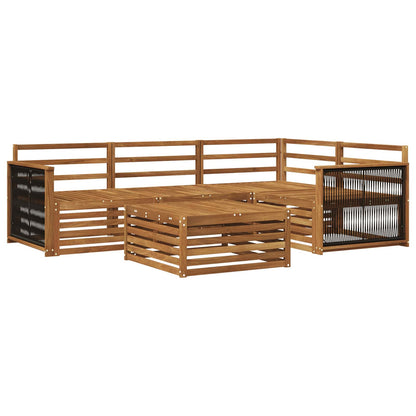 vidaXL Outdoor Sofa Set 5 pcs Natural Solid Acacia Wood