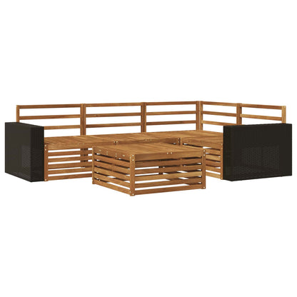 vidaXL Outdoor Sofa Set 5 pcs Natural 79 x 79 x 37 cm