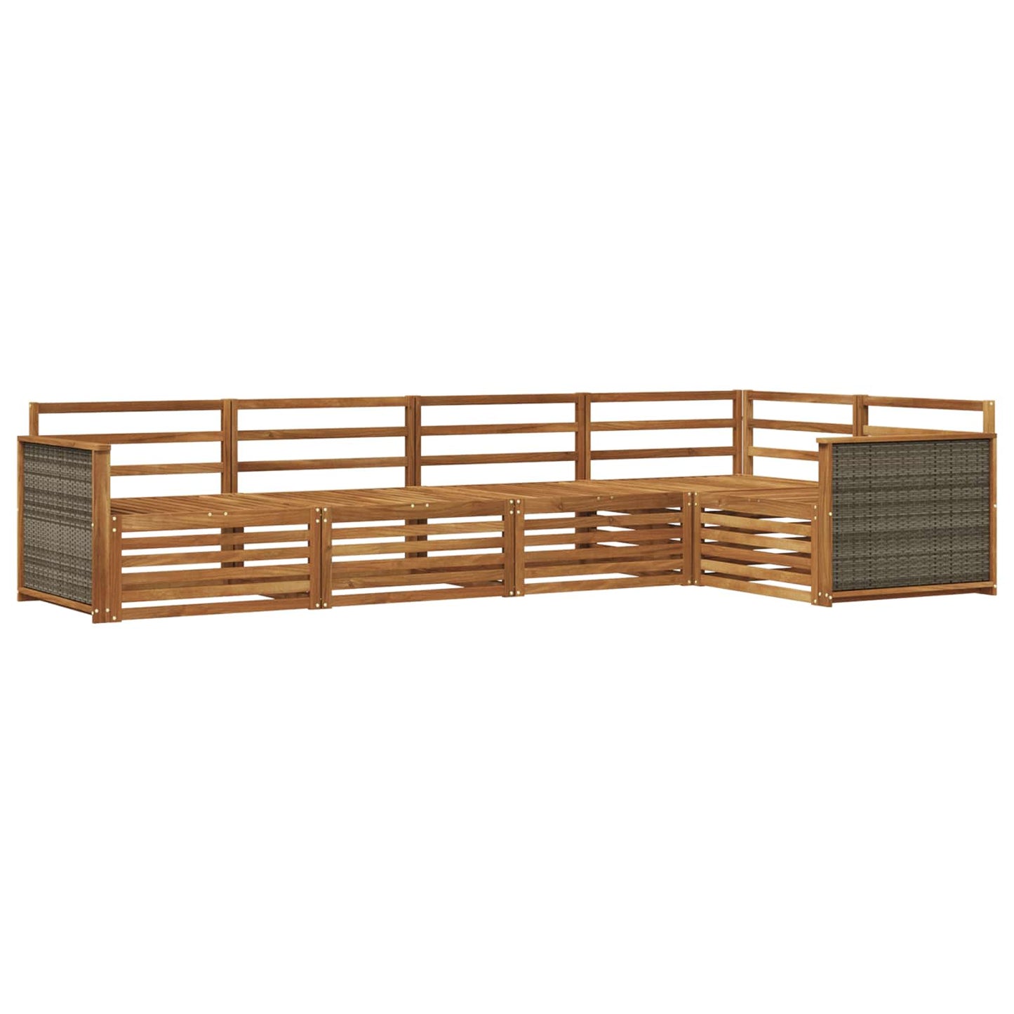 vidaXL Outdoor Sofa Set 5 pcs Natural Solid Acacia Wood
