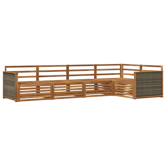 vidaXL Outdoor Sofa Set 5 pcs Natural Solid Acacia Wood