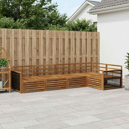 vidaXL Outdoor Sofa Set 5 pcs Natural Solid Acacia Wood