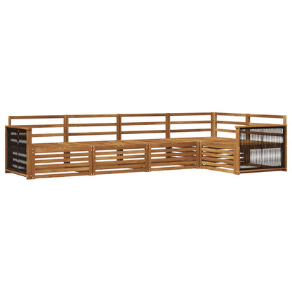 vidaXL Outdoor Sofa Set 5 pcs Natural Solid Acacia Wood