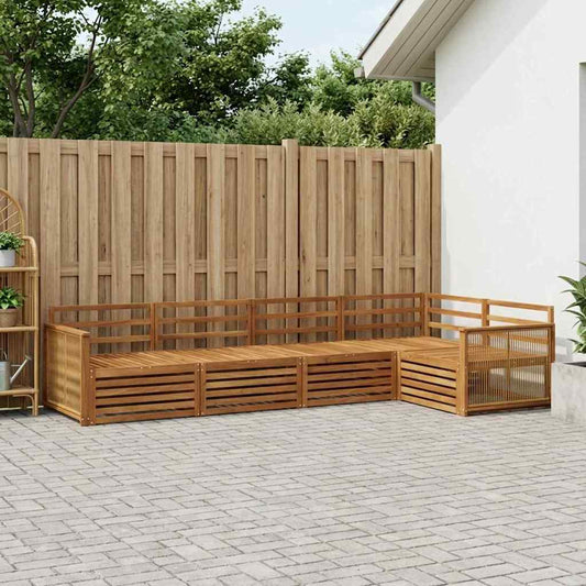 vidaXL Outdoor Sofa Set 5 pcs Natural Solid Acacia Wood