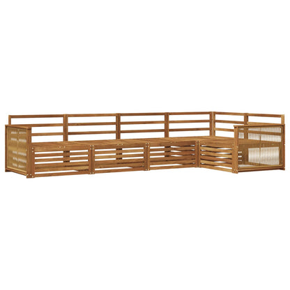 vidaXL Outdoor Sofa Set 5 pcs Natural Solid Acacia Wood