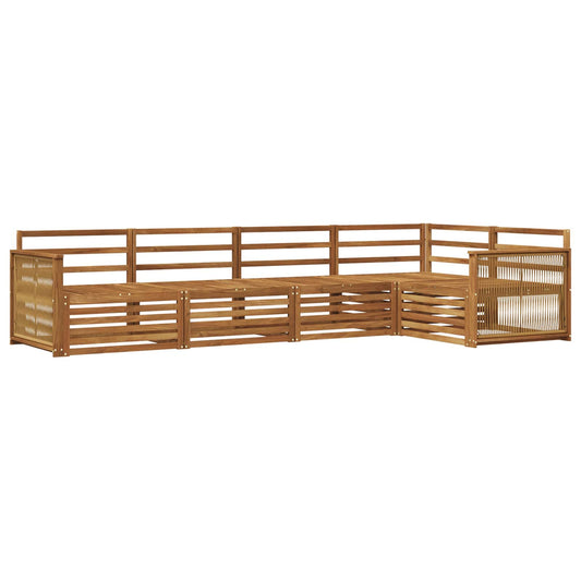 vidaXL Outdoor Sofa Set 5 pcs Natural Solid Acacia Wood