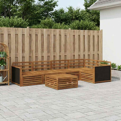 vidaXL Outdoor Sofa Set 6 pcs Natural 79 x 79 x 37 cm