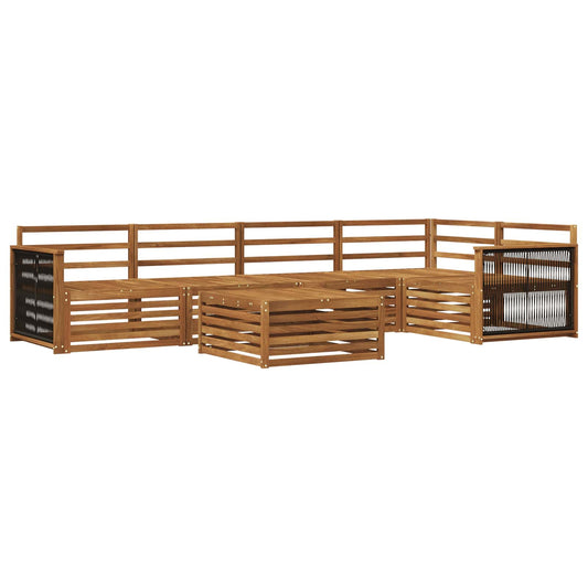 vidaXL Outdoor Sofa Set 6 pcs Natural Solid Acacia Wood