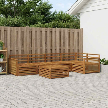 vidaXL Outdoor Sofa Set 6 pcs Natural Solid Acacia Wood