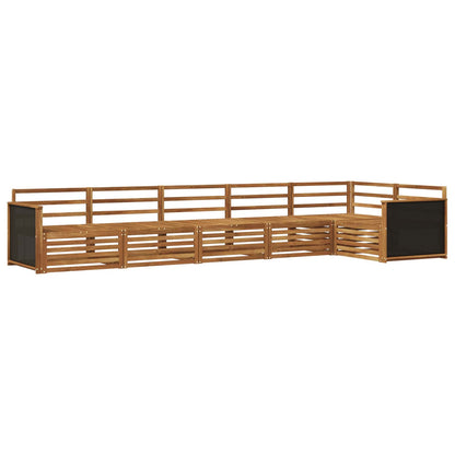 vidaXL Outdoor Sofa Set 6 pcs Natural 406 x 168.5 x 73 cm