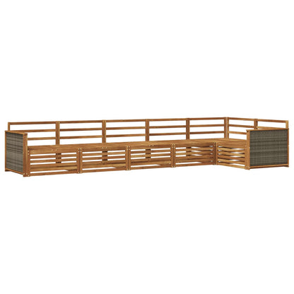 vidaXL Outdoor Sofa Set 6 pcs Natural Solid Acacia Wood