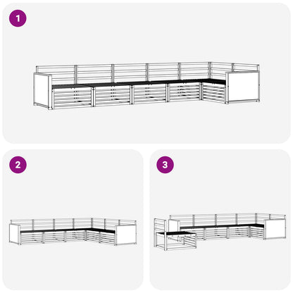 vidaXL Outdoor Sofa Set 6 pcs Natural Solid Acacia Wood
