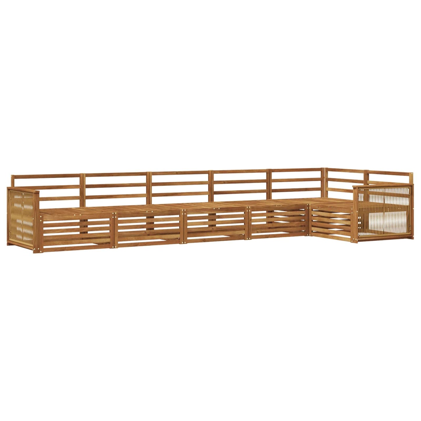 vidaXL Outdoor Sofa Set 6 pcs Natural Solid Acacia Wood