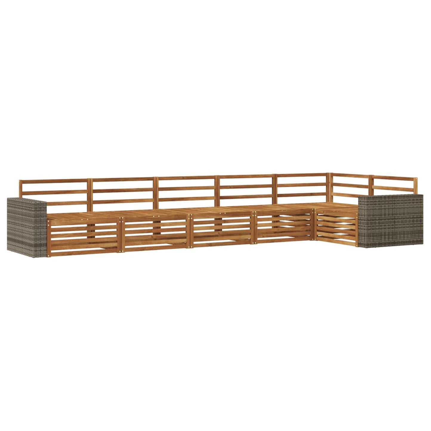 vidaXL Outdoor Sofa Set 6 pcs Natural 402 x 172.5 x 73 cm