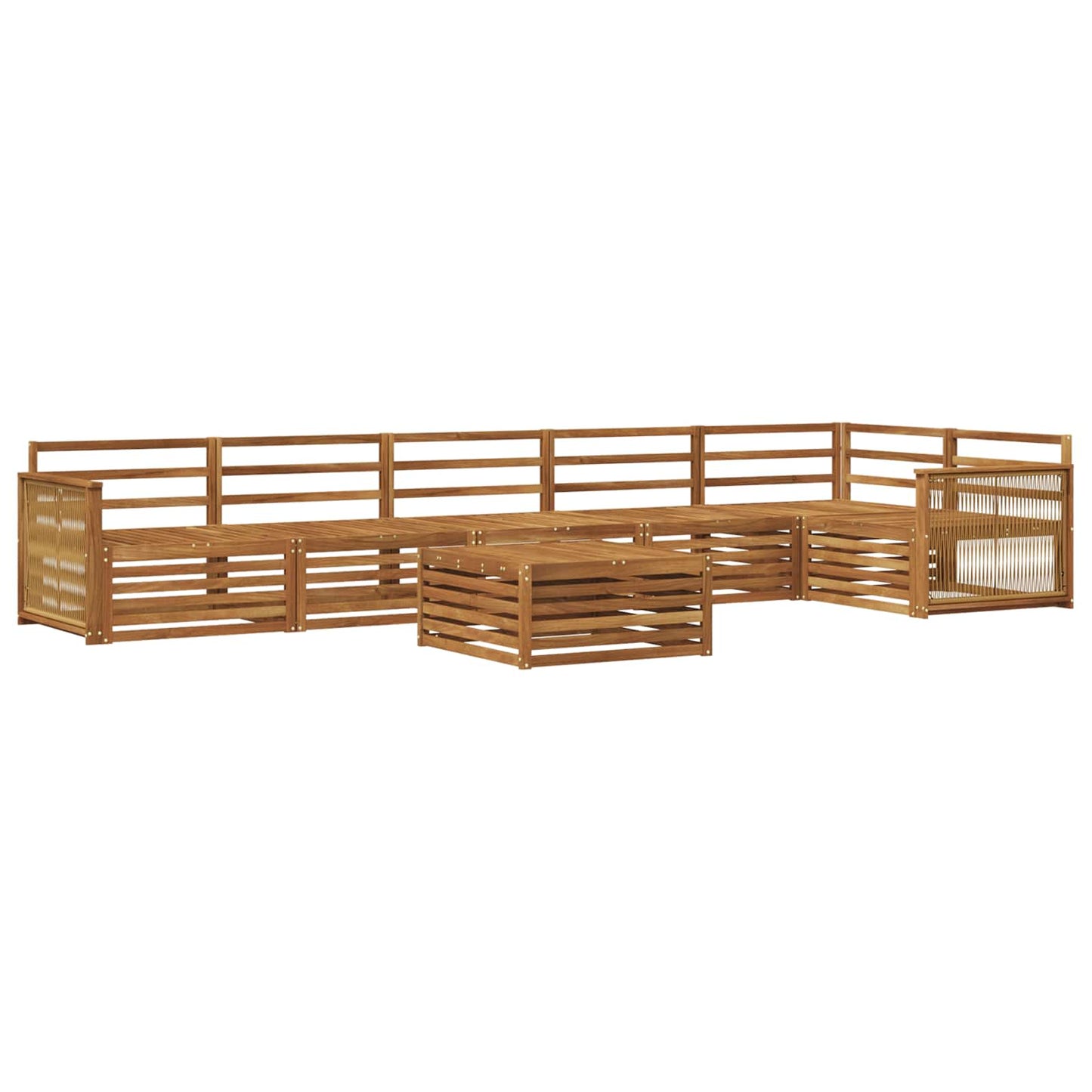 vidaXL Outdoor Sofa Set 7 pcs Natural Solid Acacia Wood