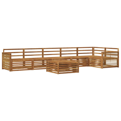vidaXL Outdoor Sofa Set 7 pcs Natural Solid Acacia Wood