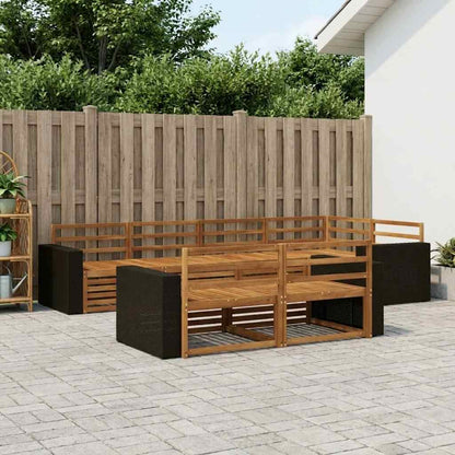 vidaXL Outdoor Sofa Set 7 pcs Natural
