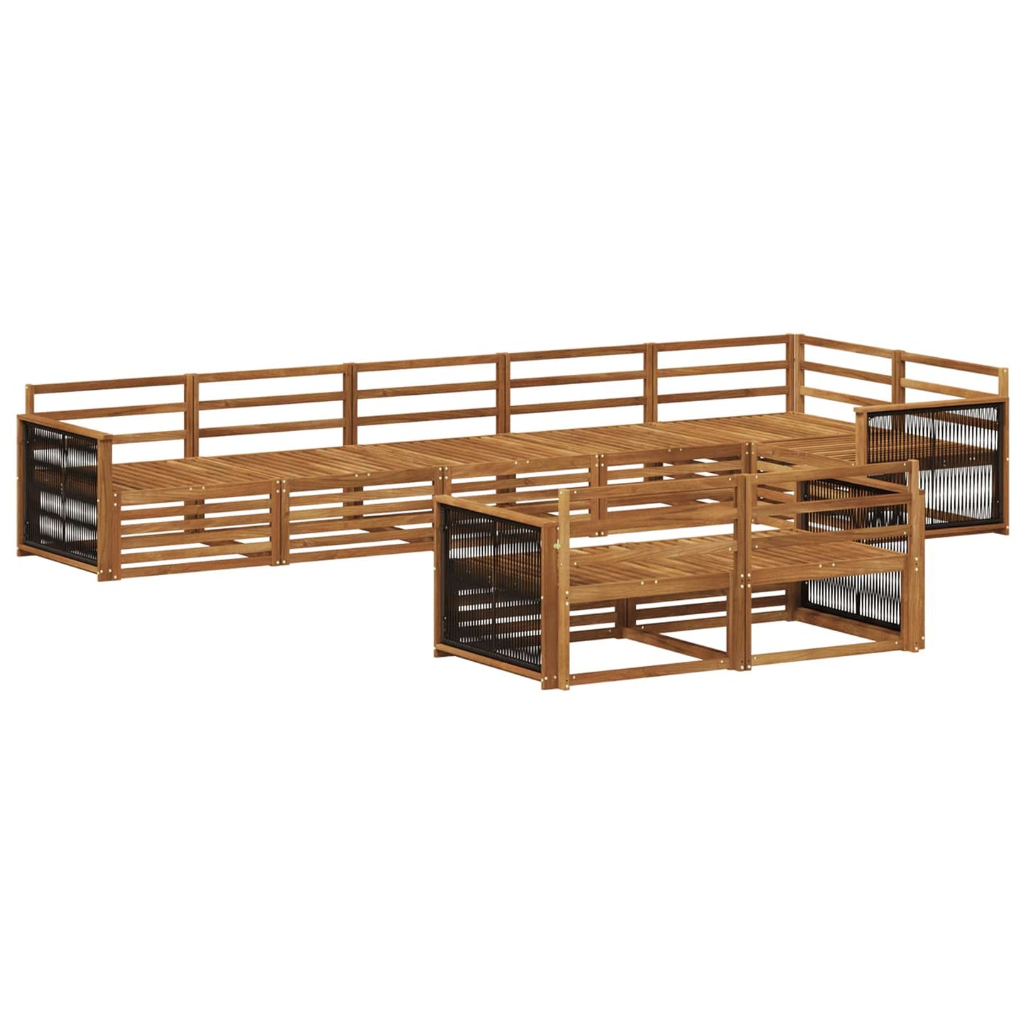 vidaXL Outdoor Sofa Set 8 pcs Natural