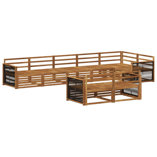 vidaXL Outdoor Sofa Set 8 pcs Natural