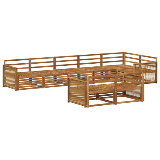 vidaXL Outdoor Sofa Set 8 pcs Natural