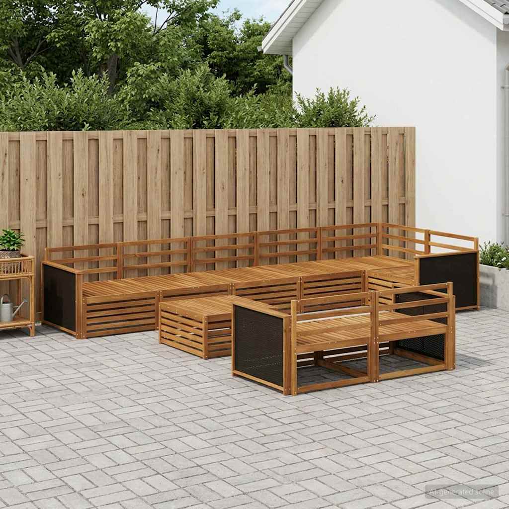 vidaXL Outdoor Sofa Set 9 pcs