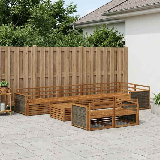 vidaXL Outdoor Sofa Set 9 pcs