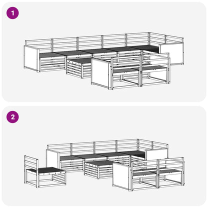 vidaXL Outdoor Sofa Set 9 pcs