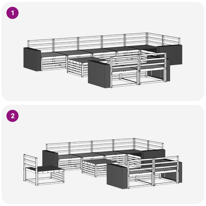 vidaXL Outdoor Sofa Set 9 pcs