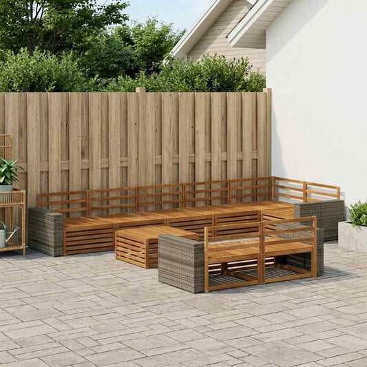 vidaXL Outdoor Sofa Set 9 pcs