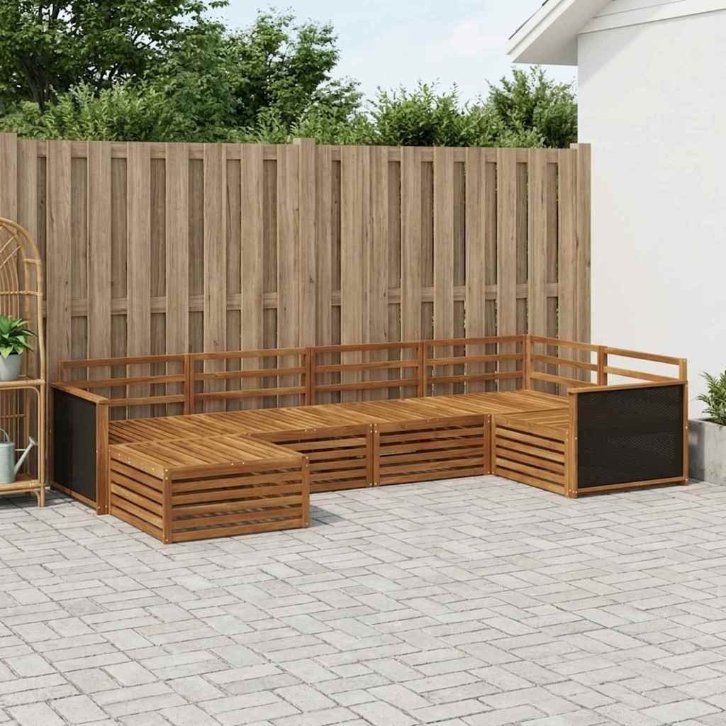 vidaXL Outdoor Sofa Set 6 pcs Natural