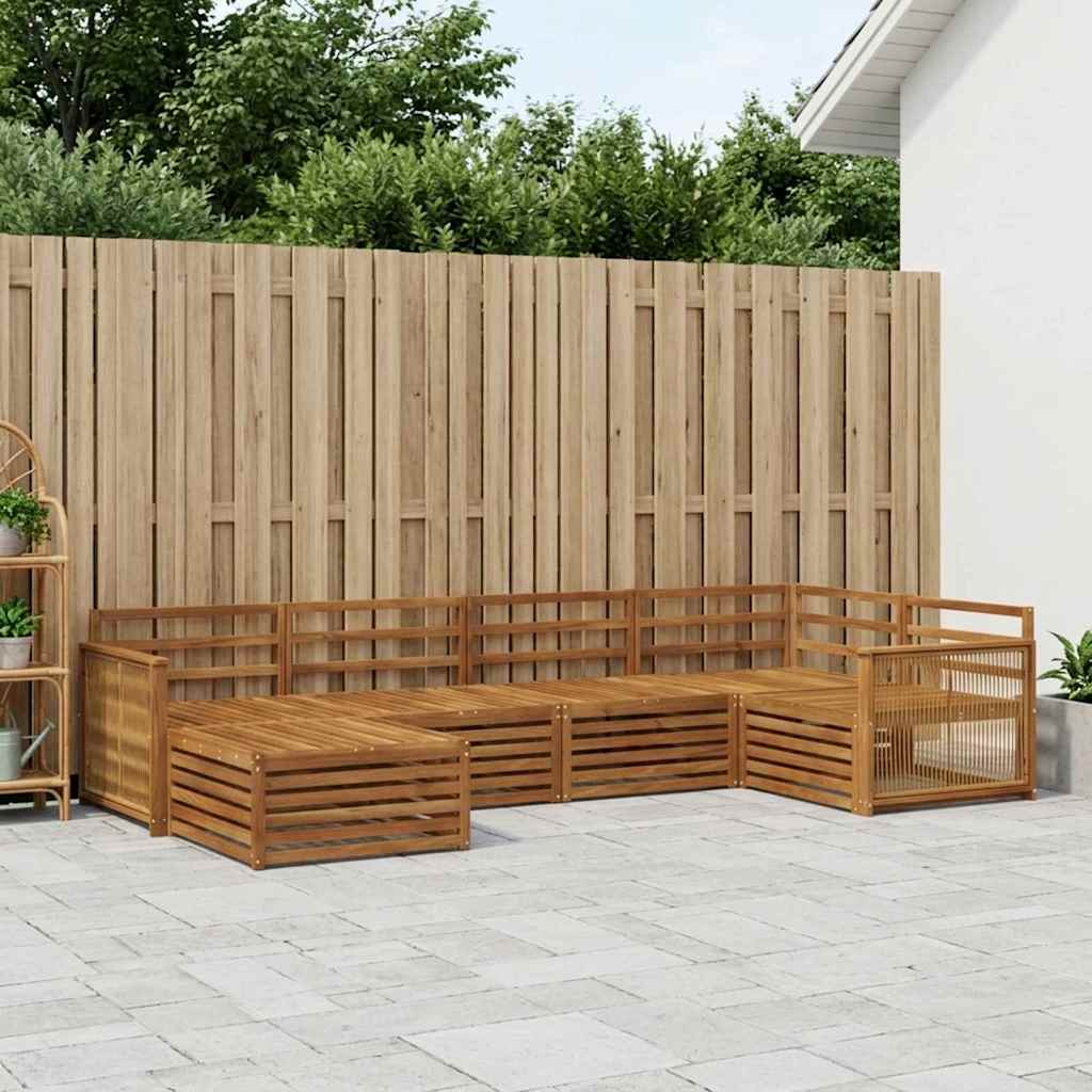 vidaXL Outdoor Sofa Set 6 pcs Natural