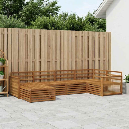 vidaXL Outdoor Sofa Set 6 pcs Natural
