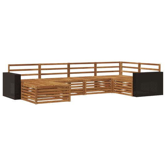 vidaXL Outdoor Sofa Set 6 pcs Natural